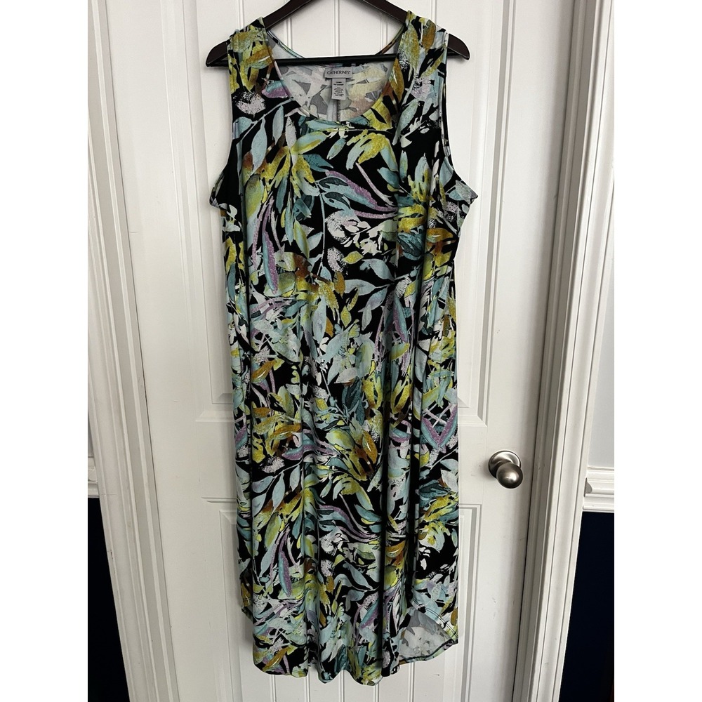 Catherines Plus Petite 1XP 18/20WP Sleeveless Dress Long Stretch 643